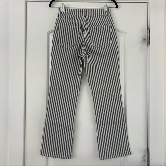 Zara Striped Cropped Flare Jean - 2 - Picture 5 of 5
